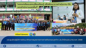 ประชุมเชิงปฏิบัติการพัฒนาศักยภาพบุคลากรทางการศึกษาและลูกจ้าง ประจำปีงบประมาณ พ.ศ. 2568 “ถอดบทเรียนแลกเปลี่ยนเรียนรู้ เพื่อพัฒนาการดําเนินงาน ITA ของสำนักงานเขตพื้นที่”