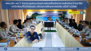 สพป.ตรัง เขต 2 ร่วมประชุมคณะกรรมการขับเคลื่อนโครงการเพิ่มทักษะด้านอาชีพแก่นักเรียนที่ไม่ได้เรียนต่อ หลังจบการศึกษาภาคบังคับ ครั้งที่ 1/2568