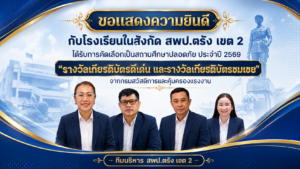 แสดงความยินดีกับโรงเรียนในสังกัด สพป.ตรัง เขต 2 ได้รับการคัดเลือกเป็นสถานศึกษาปลอดภัย ประจำปี 2569 “รางวัลเกียรติบัตรดีเด่น และรางวัลเกียรติบัตรชมเชย” จากกรมสวัสดิการและคุ้มครองแรงงาน 